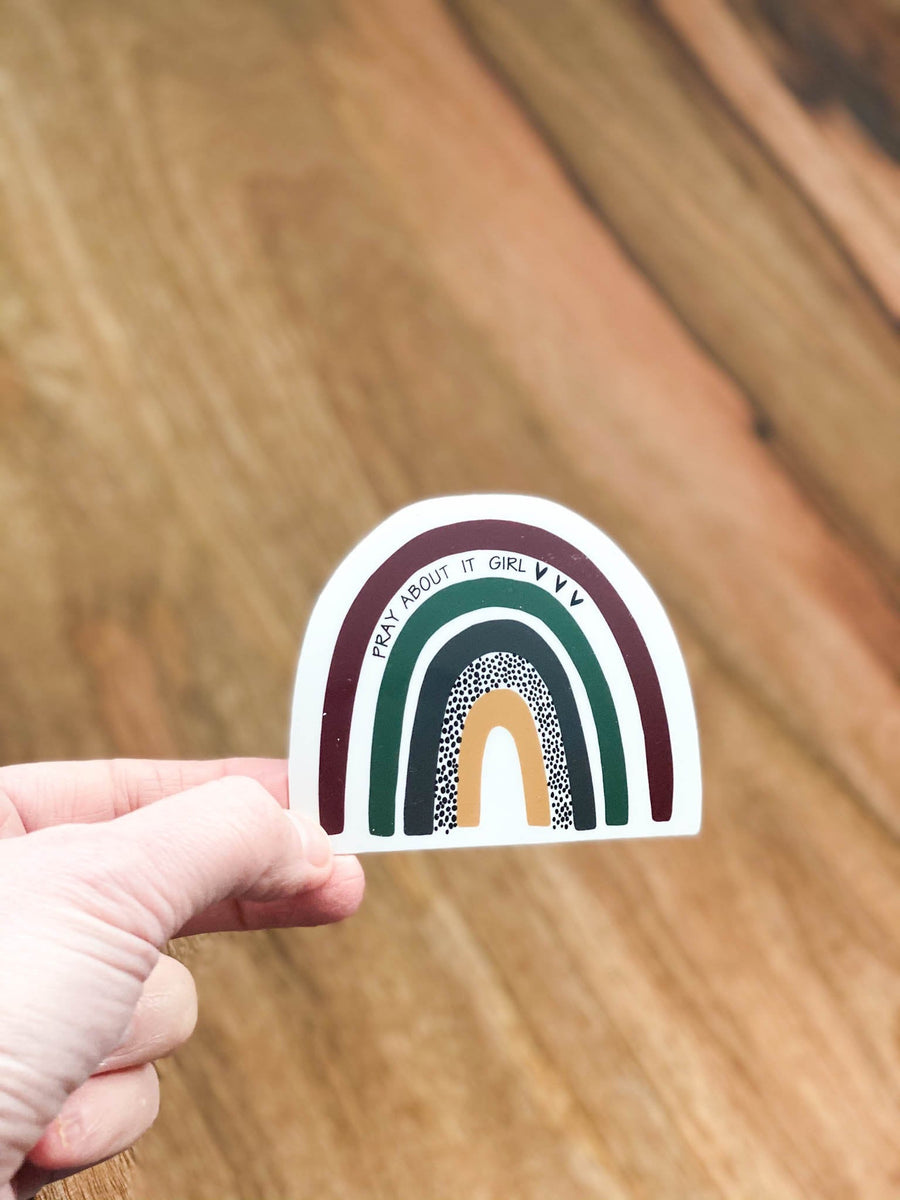 Pray About It Girl Vinyl Sticker – Hope and Pine