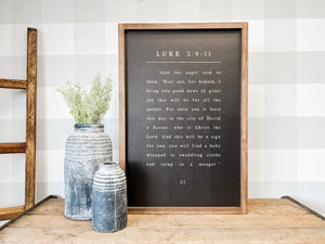 Luke 2 Wooden Sign