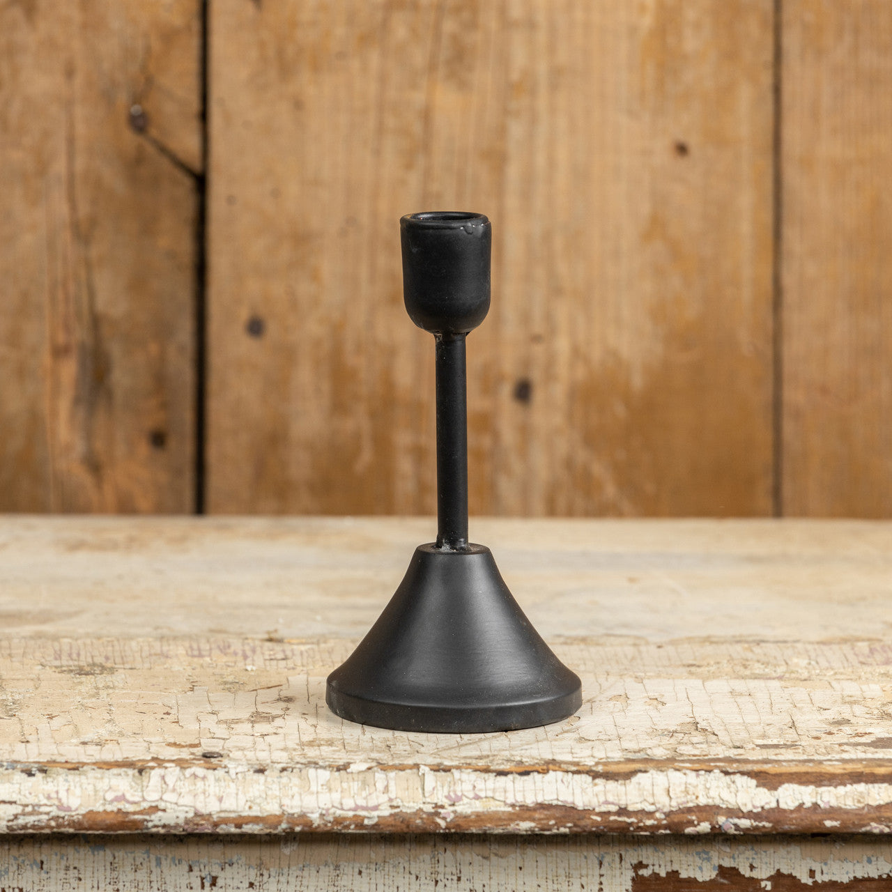 Minimalist Black Taper Candle Holder Set