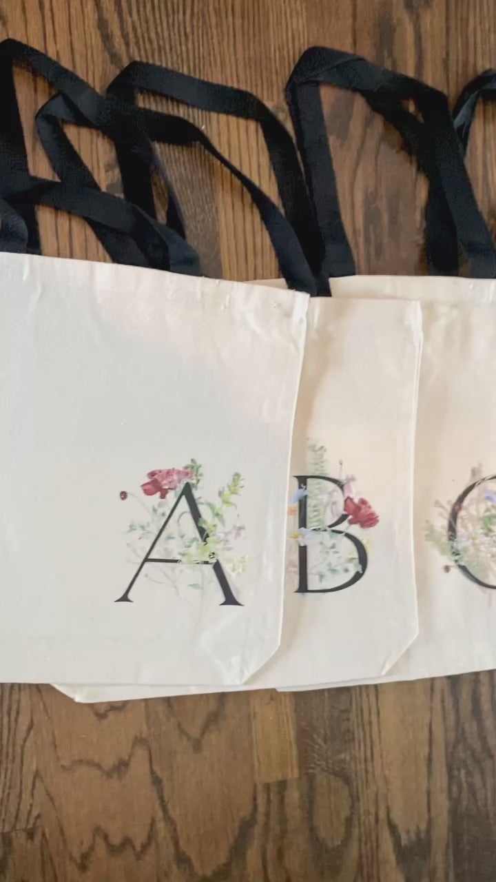 Monogramed Canvas Tote
