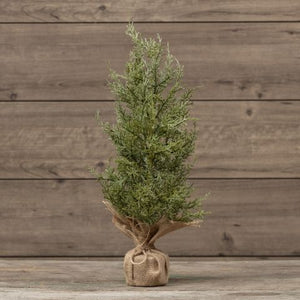 Burlap Wrapped Christmas Tree