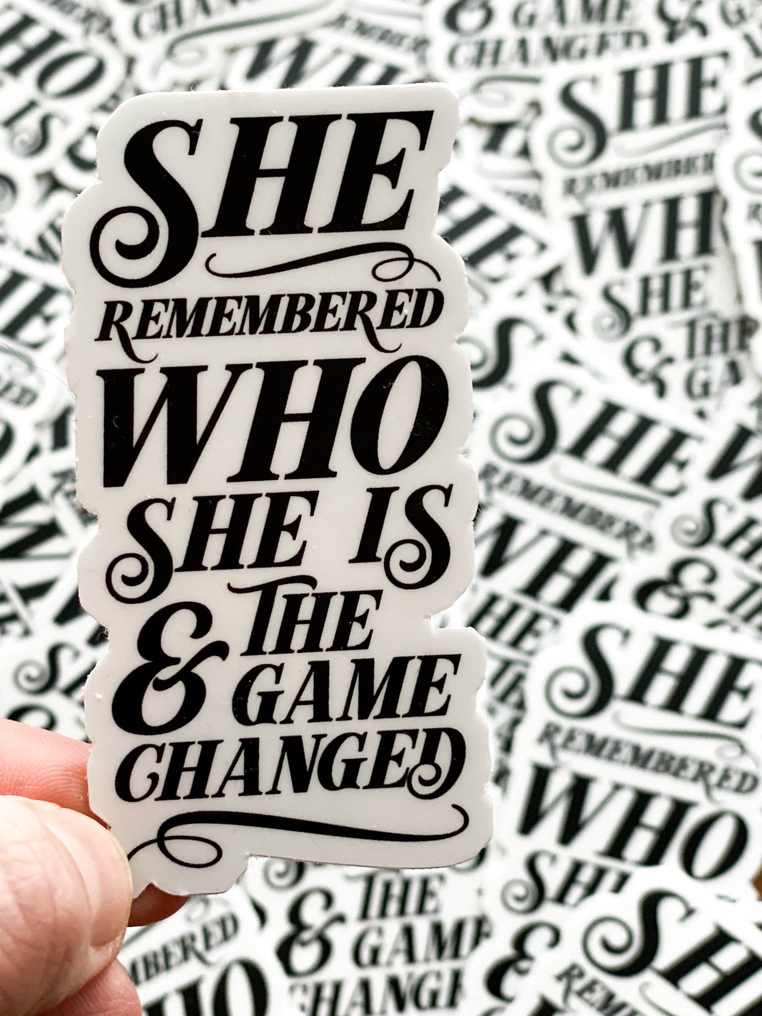 She Remembered Who She Is Vinyl Sticker