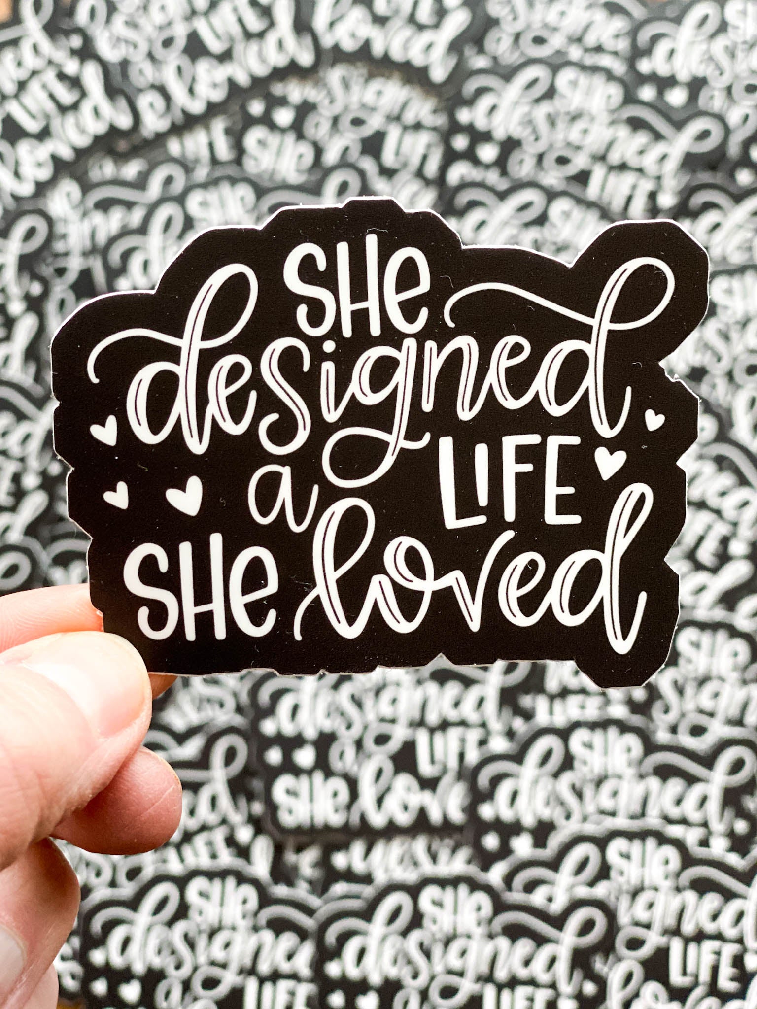 She Designed a Life She Loved Vinyl Sticker