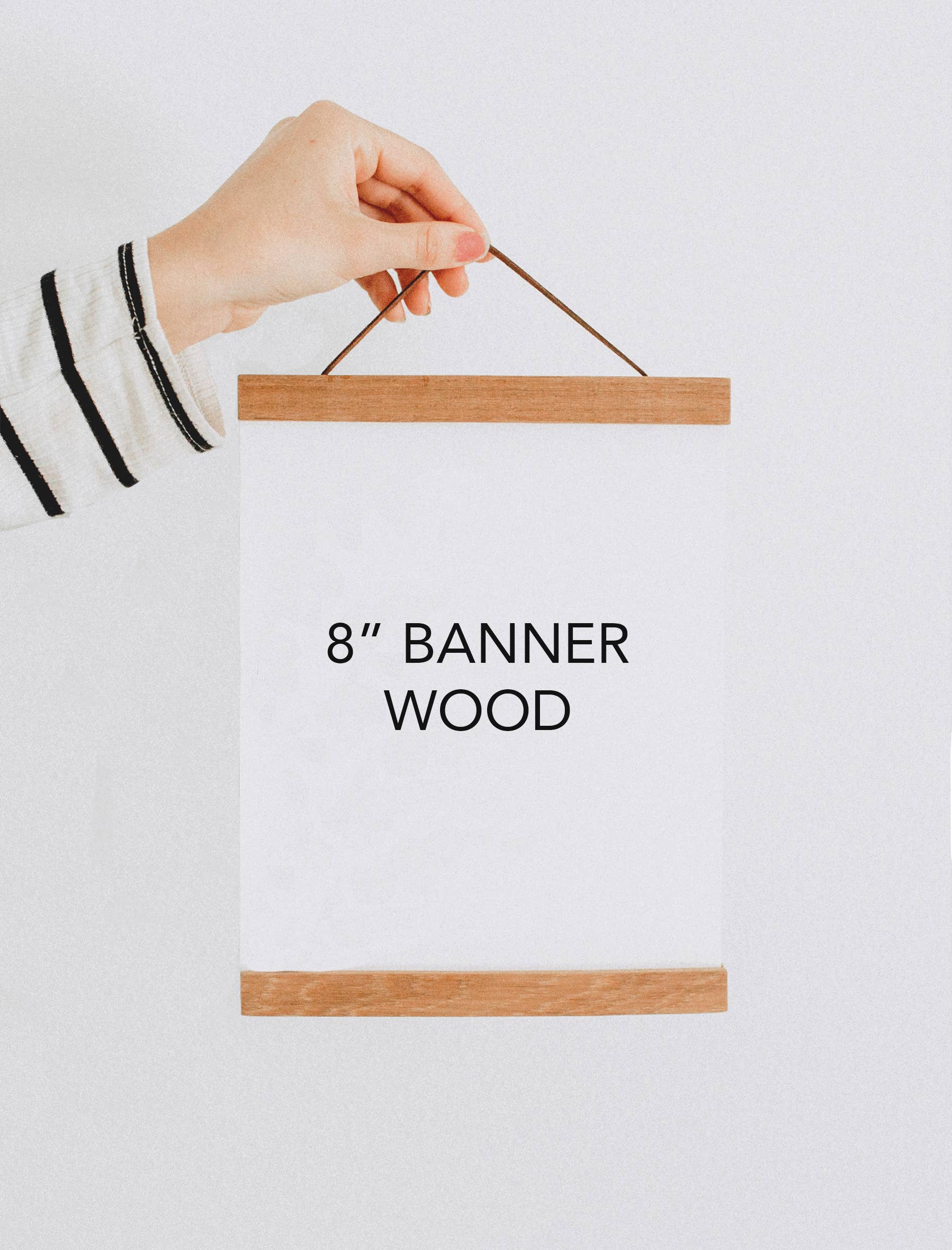 8" Magnetic Banner Wood