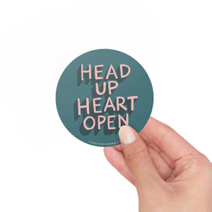 Head Up Heart Open Vinyl Sticker