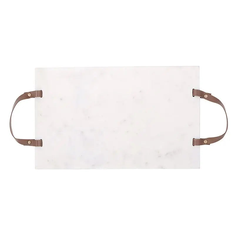 Marble + Leather Serving Board