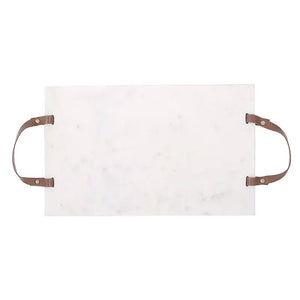 Marble + Leather Serving Board